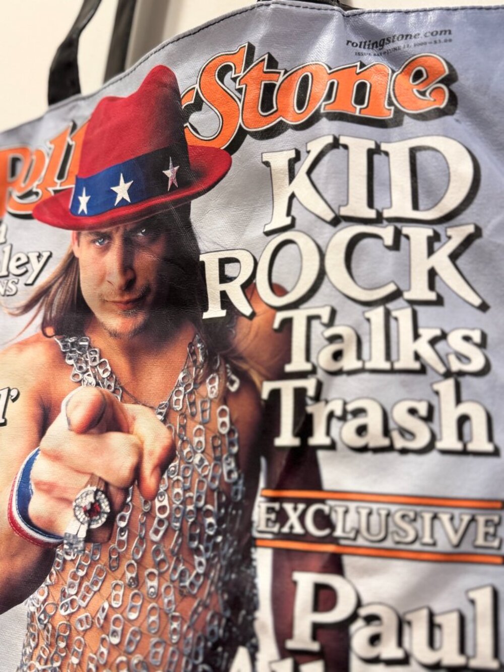 NWT Limited Edition Kid Rock Rolling Stone Tote Bag – Iconic Kid Rock Cover - Picture 3 of 8